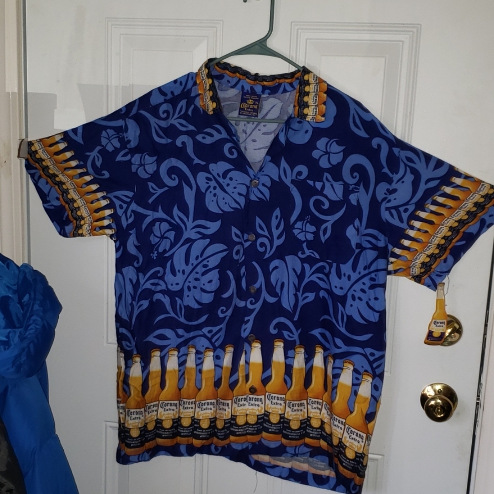 Corona beach shirt 100% rayon must go
